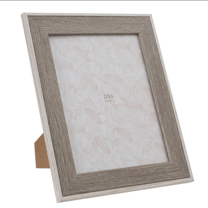 PORTAFOTOS 20X25 GRIS - BLANCO DM 27X1X32 CMS